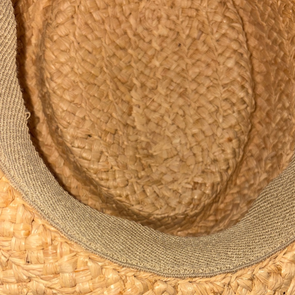Stylish Dorfman Genuine Raffia Pacific Tan Straw Golf Hat with Green Band - Picture 9 of 12